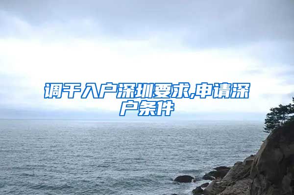 调干入户深圳要求,申请深户条件