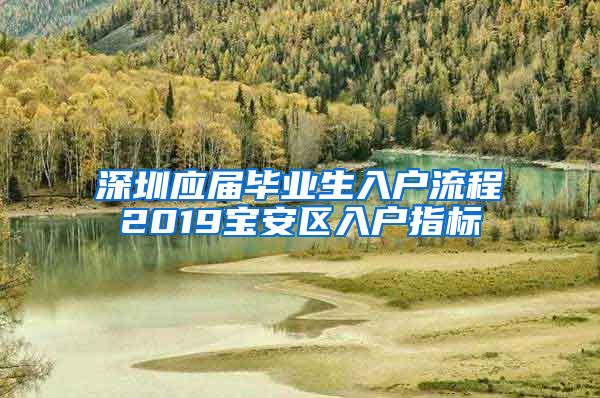深圳应届毕业生入户流程2019宝安区入户指标