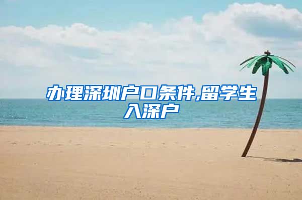 办理深圳户口条件,留学生入深户