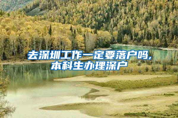 去深圳工作一定要落户吗,本科生办理深户