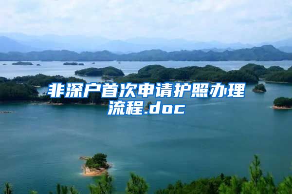 非深户首次申请护照办理流程.doc