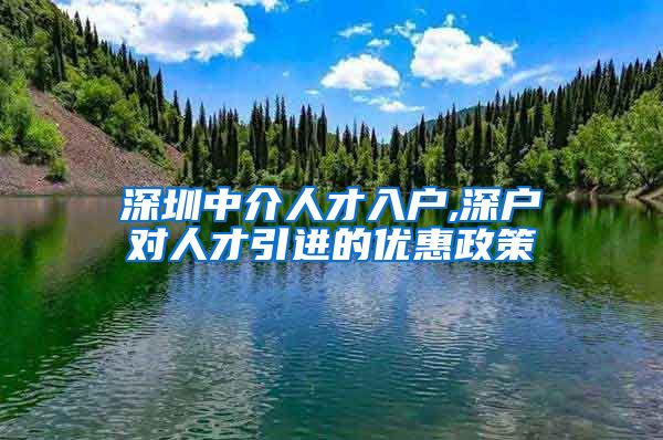 深圳中介人才入户,深户对人才引进的优惠政策