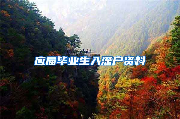 应届毕业生入深户资料