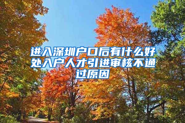 进入深圳户口后有什么好处入户人才引进审核不通过原因