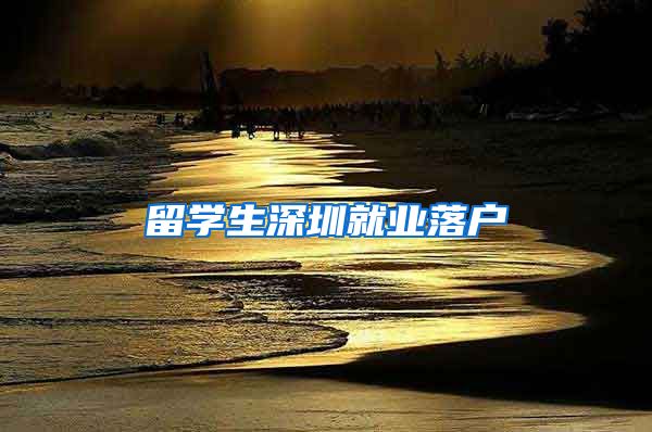 留学生深圳就业落户