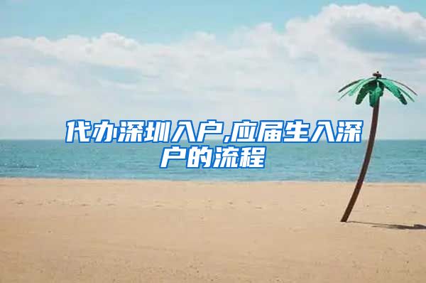 代办深圳入户,应届生入深户的流程