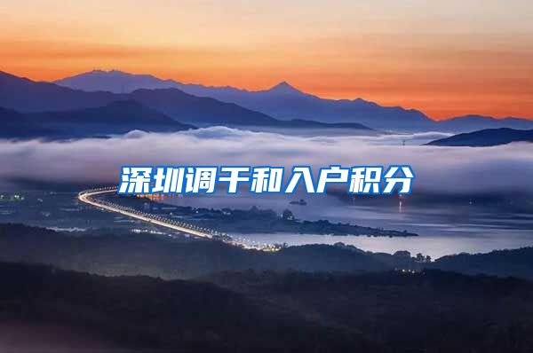 深圳调干和入户积分