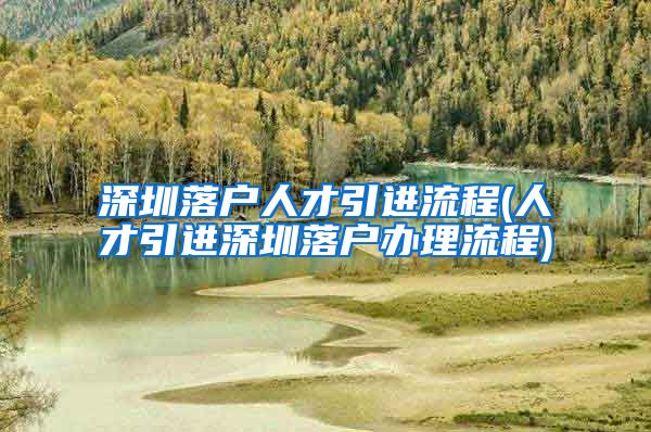 深圳落户人才引进流程(人才引进深圳落户办理流程)