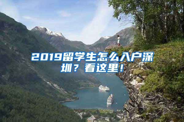 2019留学生怎么入户深圳？看这里！