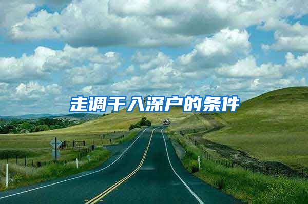 走调干入深户的条件