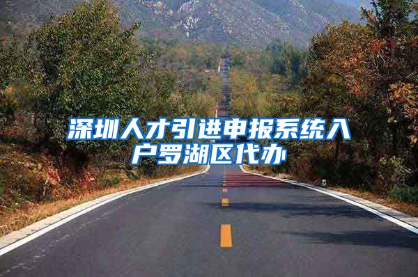 深圳人才引进申报系统入户罗湖区代办
