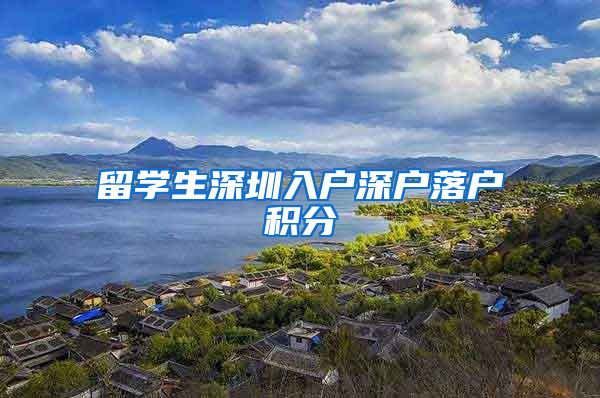 留学生深圳入户深户落户积分