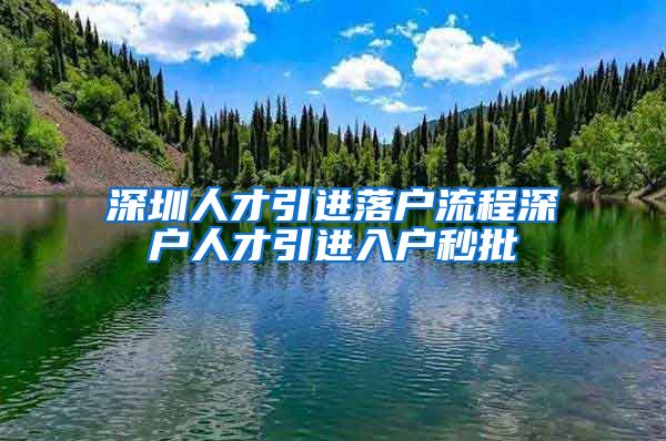 深圳人才引进落户流程深户人才引进入户秒批