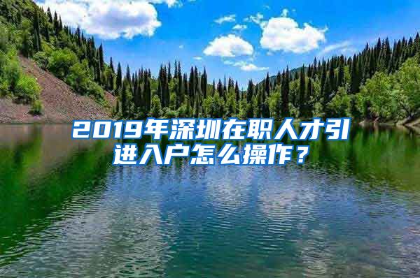 2019年深圳在职人才引进入户怎么操作？