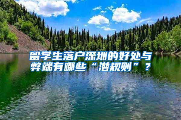 留学生落户深圳的好处与弊端有哪些“潜规则”？