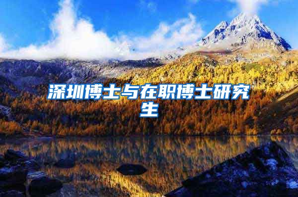 深圳博士与在职博士研究生