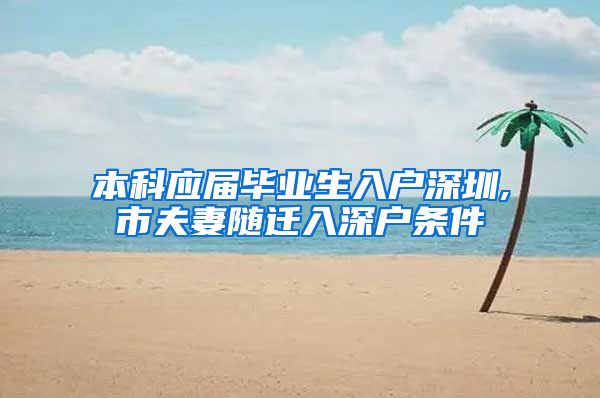 本科应届毕业生入户深圳,市夫妻随迁入深户条件