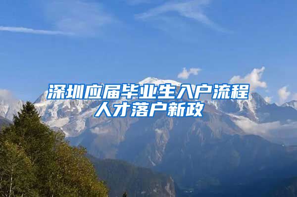 深圳应届毕业生入户流程人才落户新政