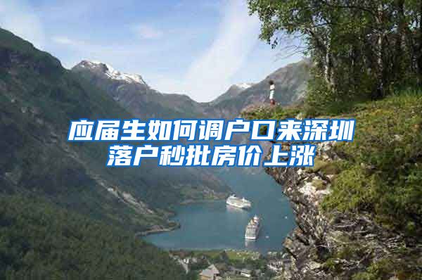 应届生如何调户口来深圳落户秒批房价上涨
