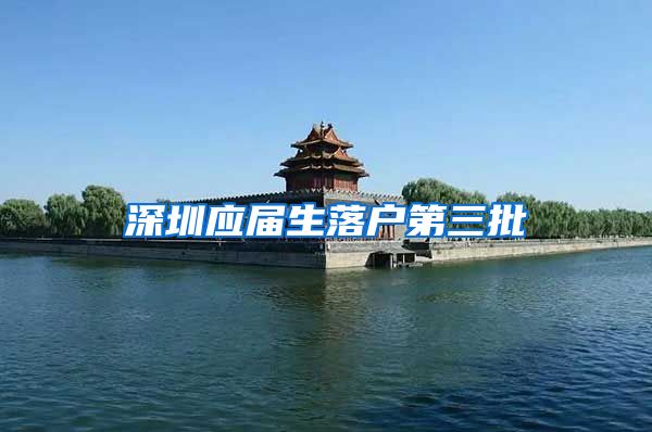 深圳应届生落户第三批