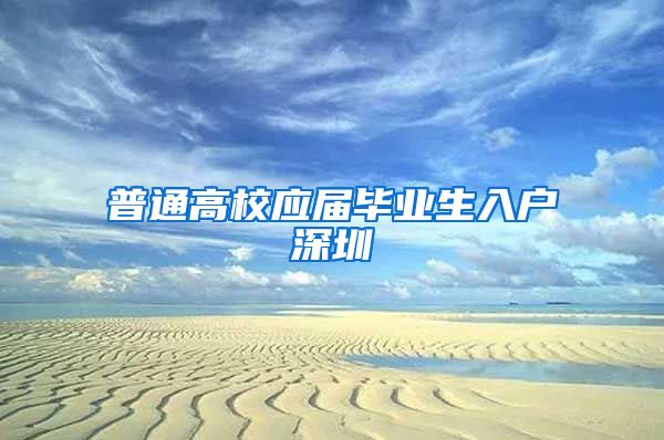 普通高校应届毕业生入户深圳