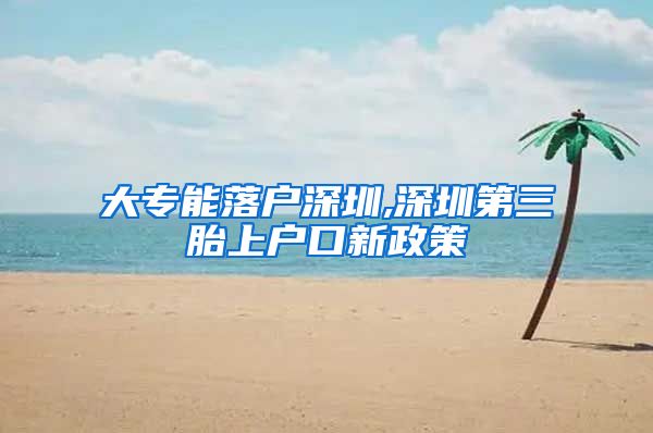 大专能落户深圳,深圳第三胎上户口新政策