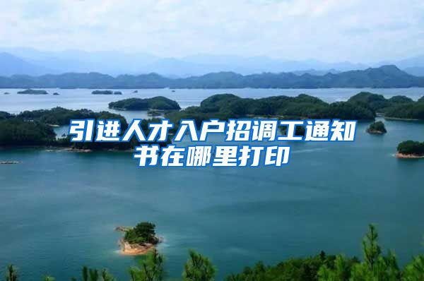 引进人才入户招调工通知书在哪里打印