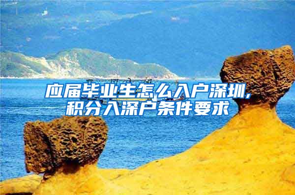 应届毕业生怎么入户深圳,积分入深户条件要求