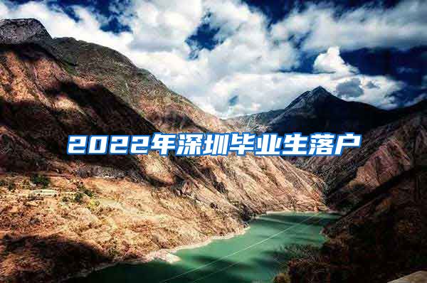 2022年深圳毕业生落户