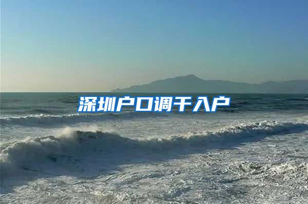 深圳户口调干入户