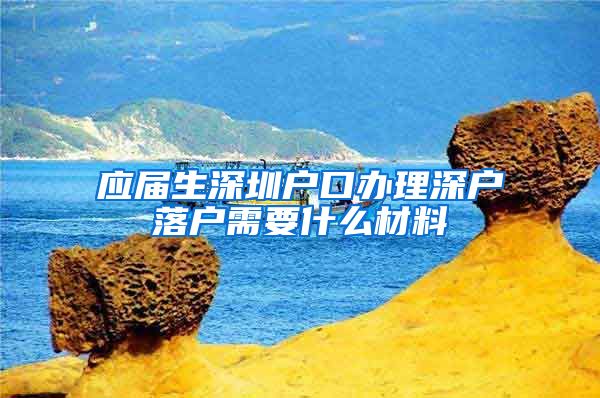 应届生深圳户口办理深户落户需要什么材料