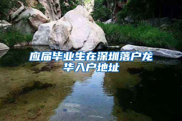 应届毕业生在深圳落户龙华入户地址