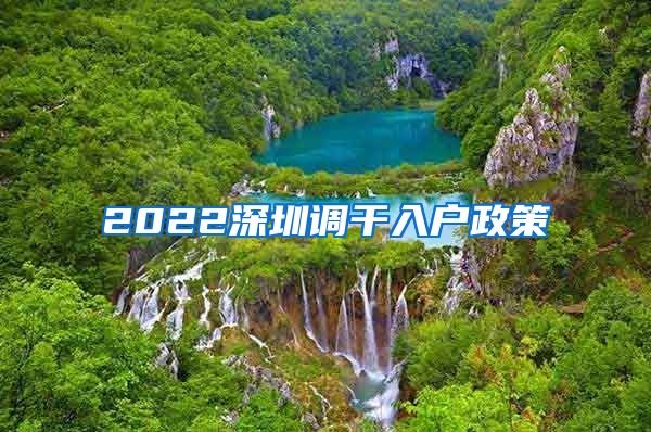 2022深圳调干入户政策