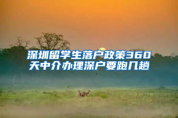 深圳留学生落户政策360天中介办理深户要跑几趟