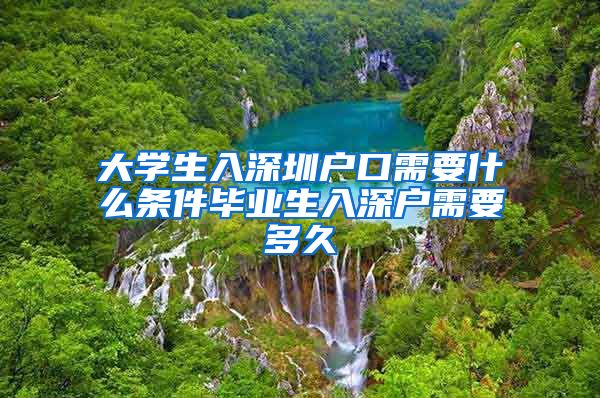 大学生入深圳户口需要什么条件毕业生入深户需要多久