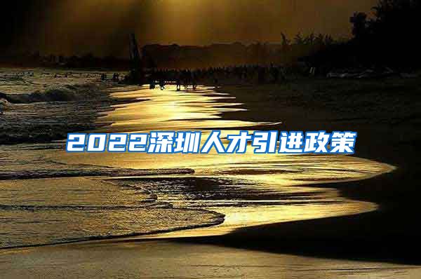 2022深圳人才引进政策