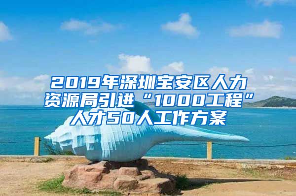2019年深圳宝安区人力资源局引进“1000工程”人才50人工作方案
