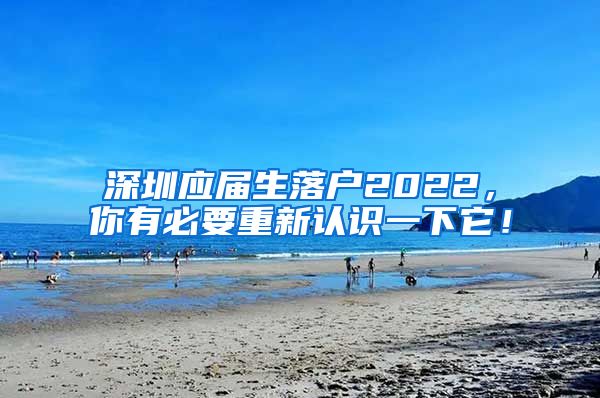 深圳应届生落户2022，你有必要重新认识一下它！