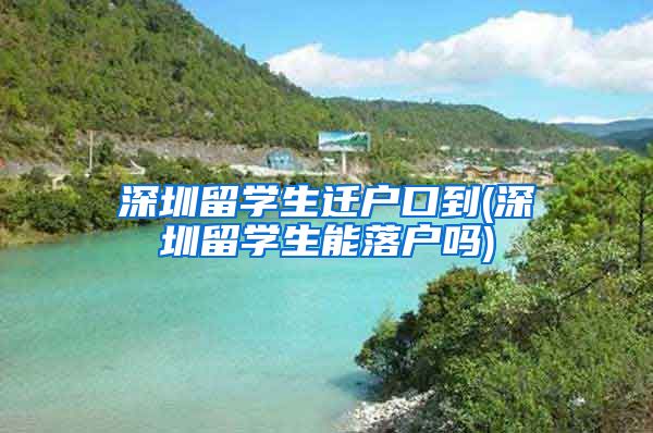 深圳留学生迁户口到(深圳留学生能落户吗)