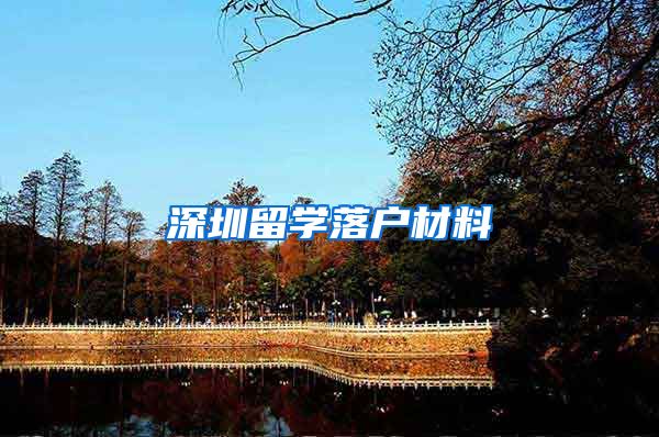 深圳留学落户材料