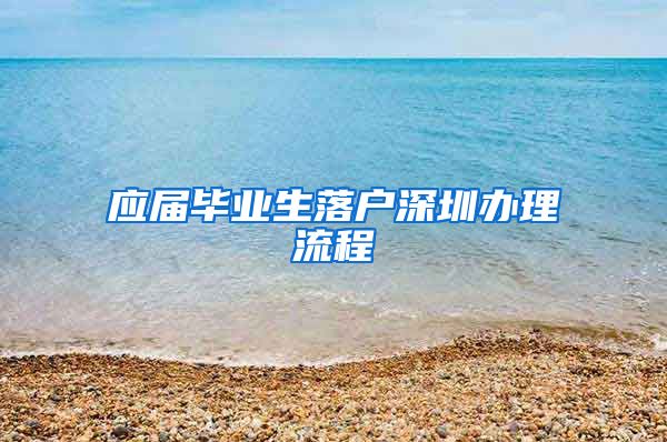 应届毕业生落户深圳办理流程