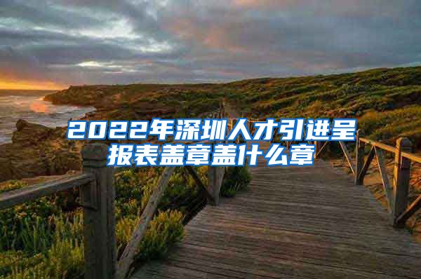 2022年深圳人才引进呈报表盖章盖什么章