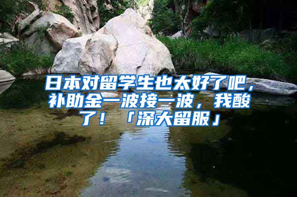 日本对留学生也太好了吧，补助金一波接一波，我酸了！「深大留服」