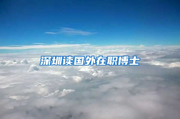 深圳读国外在职博士