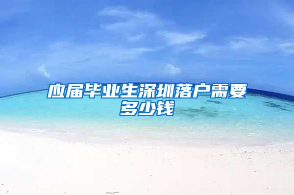 应届毕业生深圳落户需要多少钱
