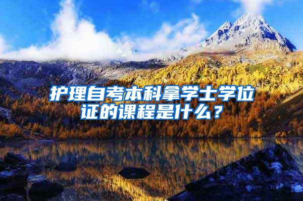 护理自考本科拿学士学位证的课程是什么？