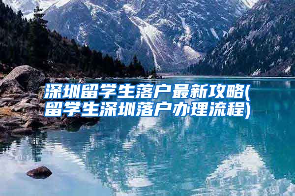 深圳留学生落户最新攻略(留学生深圳落户办理流程)