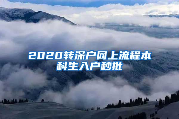 2020转深户网上流程本科生入户秒批