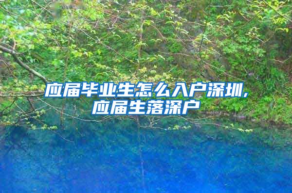 应届毕业生怎么入户深圳,应届生落深户