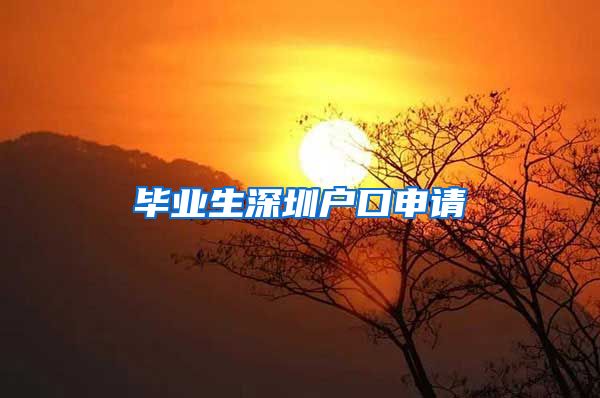 毕业生深圳户口申请